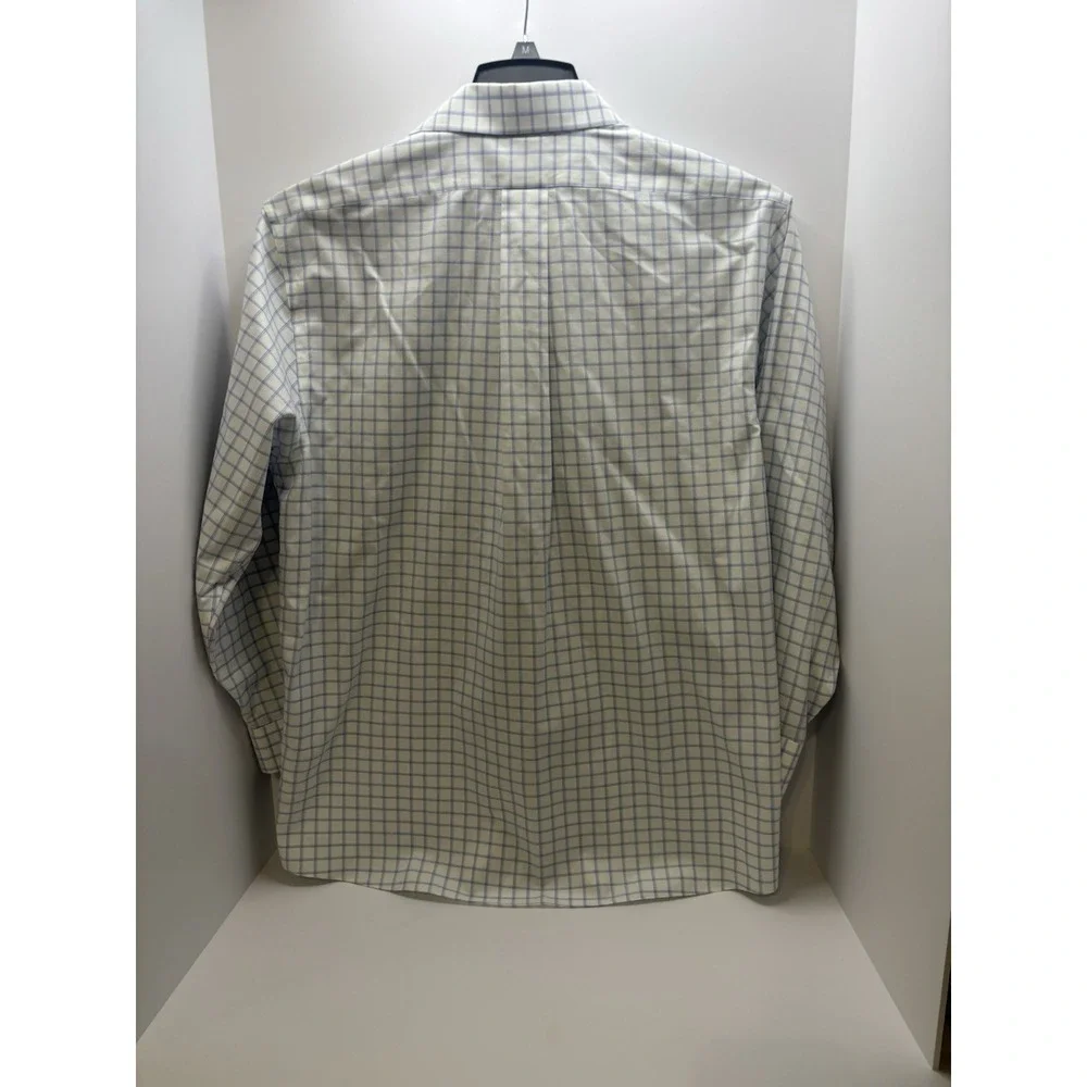 Brooks‎ Brothers Non Iron Stretch Supima Cotton Light Blue Plaid Men XL 16.5-32